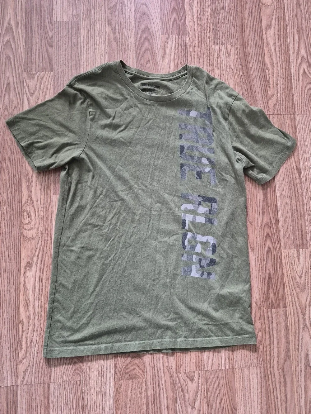 True Religion Men's Green Cotton Shirt Size Small